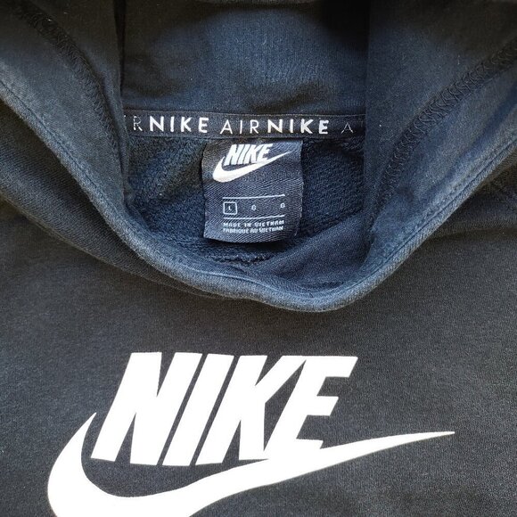 Nike Air Women's Swoosh & Call Out Hoodie Sweatshirt Size Large Urban Streetwear - Picture 7 of 9